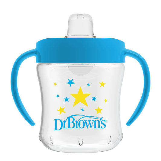 DR BROWNS VASO TRANS BOQUILLA SUAVE +6M 180ML