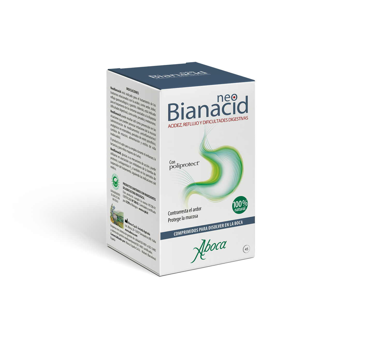 ABOCA NEOBIANACID ACIDEZ REFLUJO 45 COMPRIMIDOS MASTICABLES
