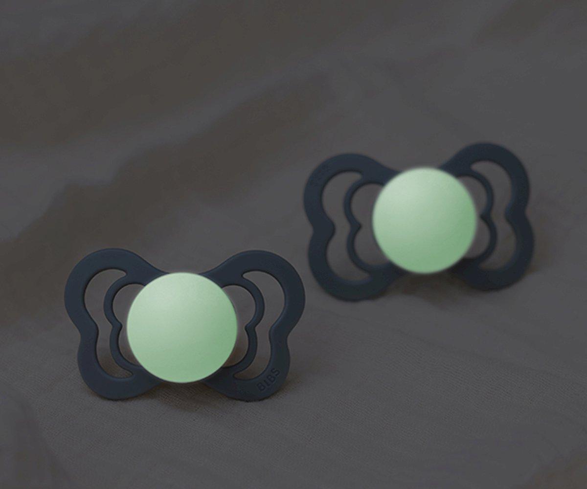 BIBS CHUPETE TETINA SUPREME SILICONA NOCHE 0-6M