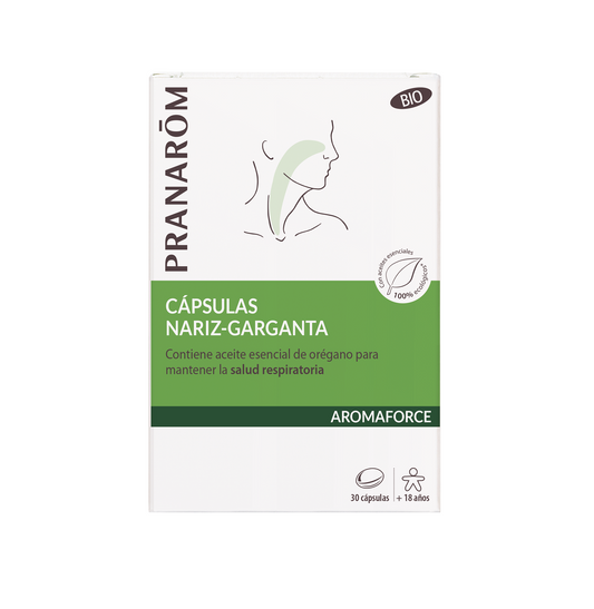 PRANAROM AROMAFORCE NARIZ GARGANTA 30 CAPSULAS