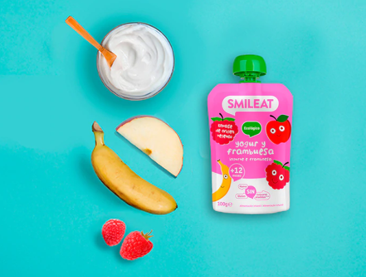 SMILEAT POUCH YOGURT FRAMBUESA ECO +12M 100G