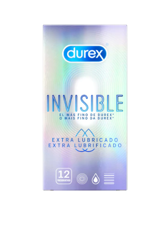 DUREX INVISIBLE EXTRA LUBRICADO 12U