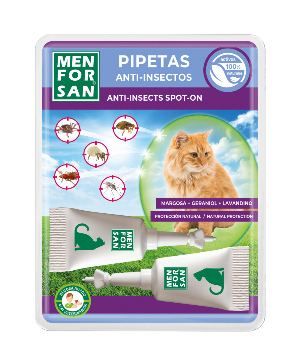 MENFORSAN PIPETAS ANTI INSECTOS GATOS 2UX1,5ML