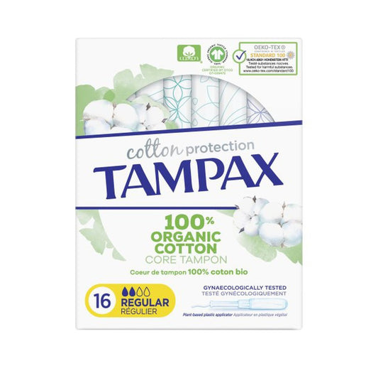 TAMPAX ORGANIC COTTON REGULAR 16U