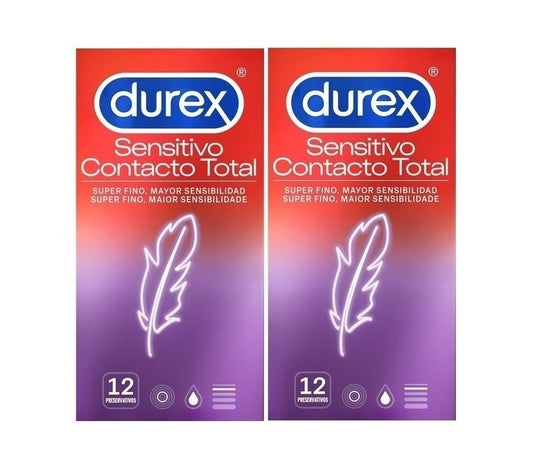 DUREX SENSITIVO CONTACTO TOTAL PRESERVATIVO 12X2