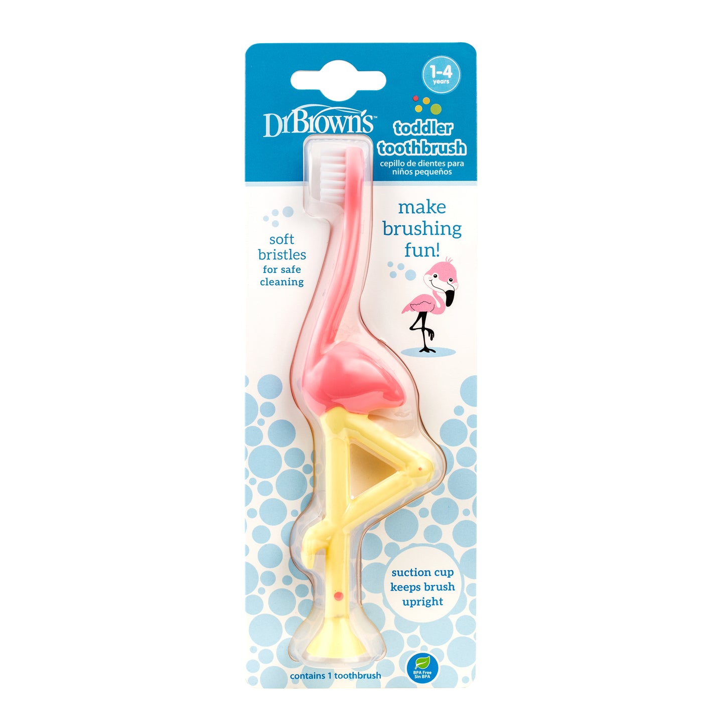 DR BROWNS CEPILLO DENTAL INFANTIL FLAMENCO 1-4A