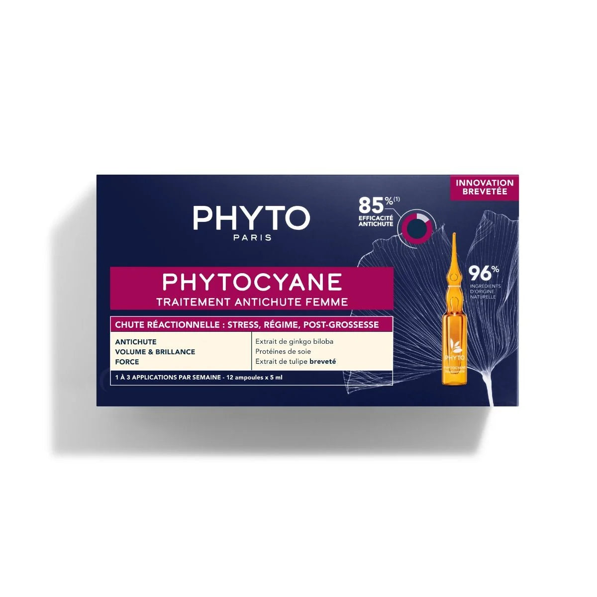 PHYTO CYANE-MUJER TRATAMIENTO ANTICAIDA REACCIONAL 12 AMPOLLAS