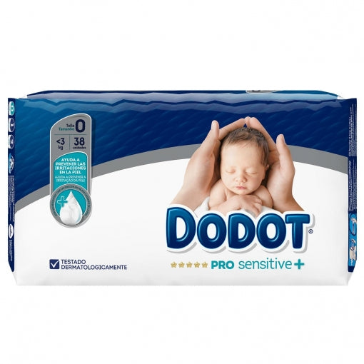 DODOT PAÑAL INFANTIL PRO SENSITIVE T0 <3 KG 38U