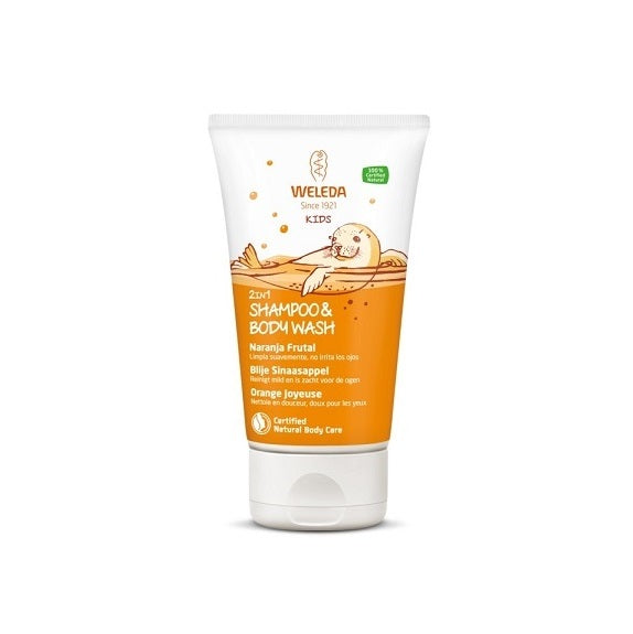 WELEDA KIDS 2EN1 CHAMPU Y GEL NARANJA 150ML