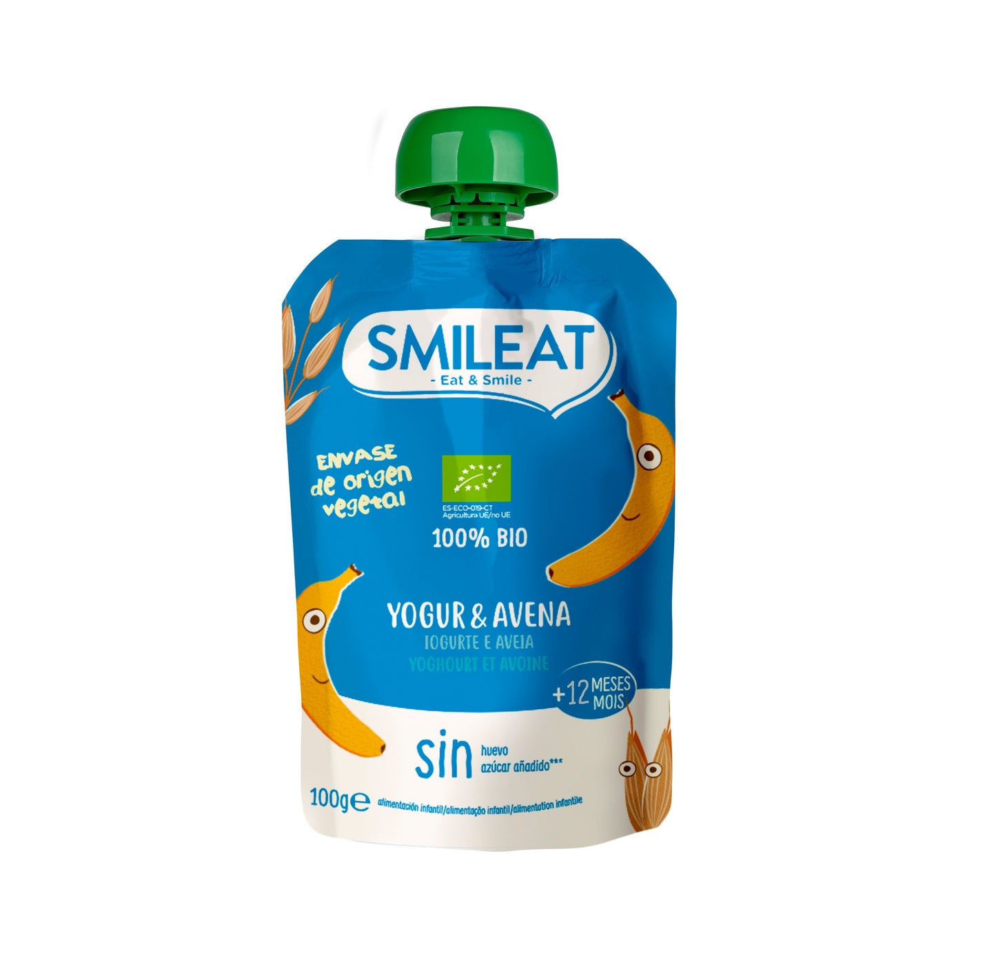 SMILEAT POUCH YOGURT AVENA +12M 100G