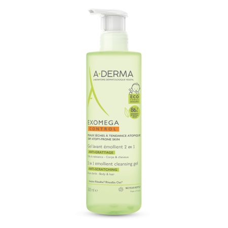 A-DERMA EXOMEGA CONTROL GEL 2EN1 LIMPIADOR 500ML