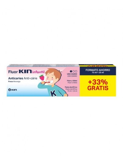 FLUOR KIN INFANTIL PASTA DENTIFRICA FRESA 75 ML