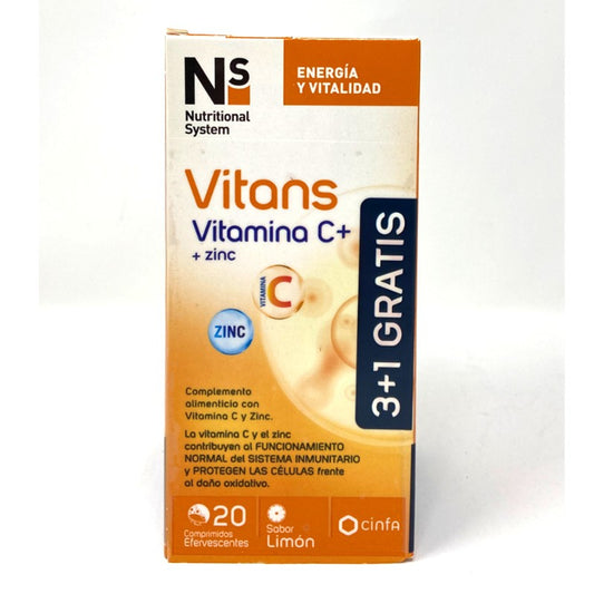 NS VITANS VITAMINA C + ZINC 20C PACK 3+1